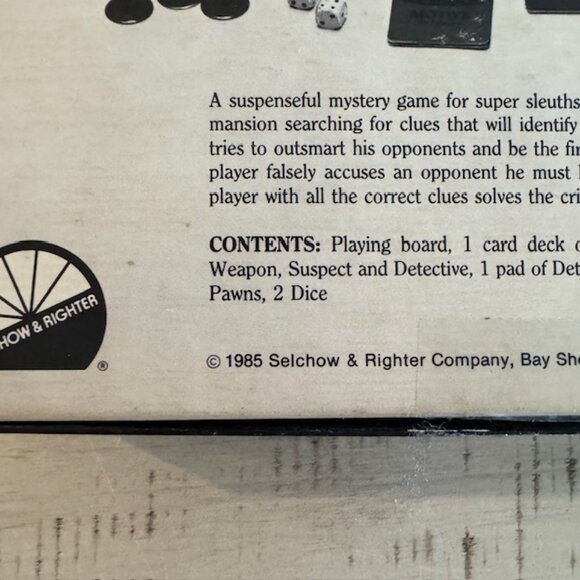 Vintage, rare 1985 Selchow & Righter Whodunit Mystery Detective Game - Picture 11 of 12